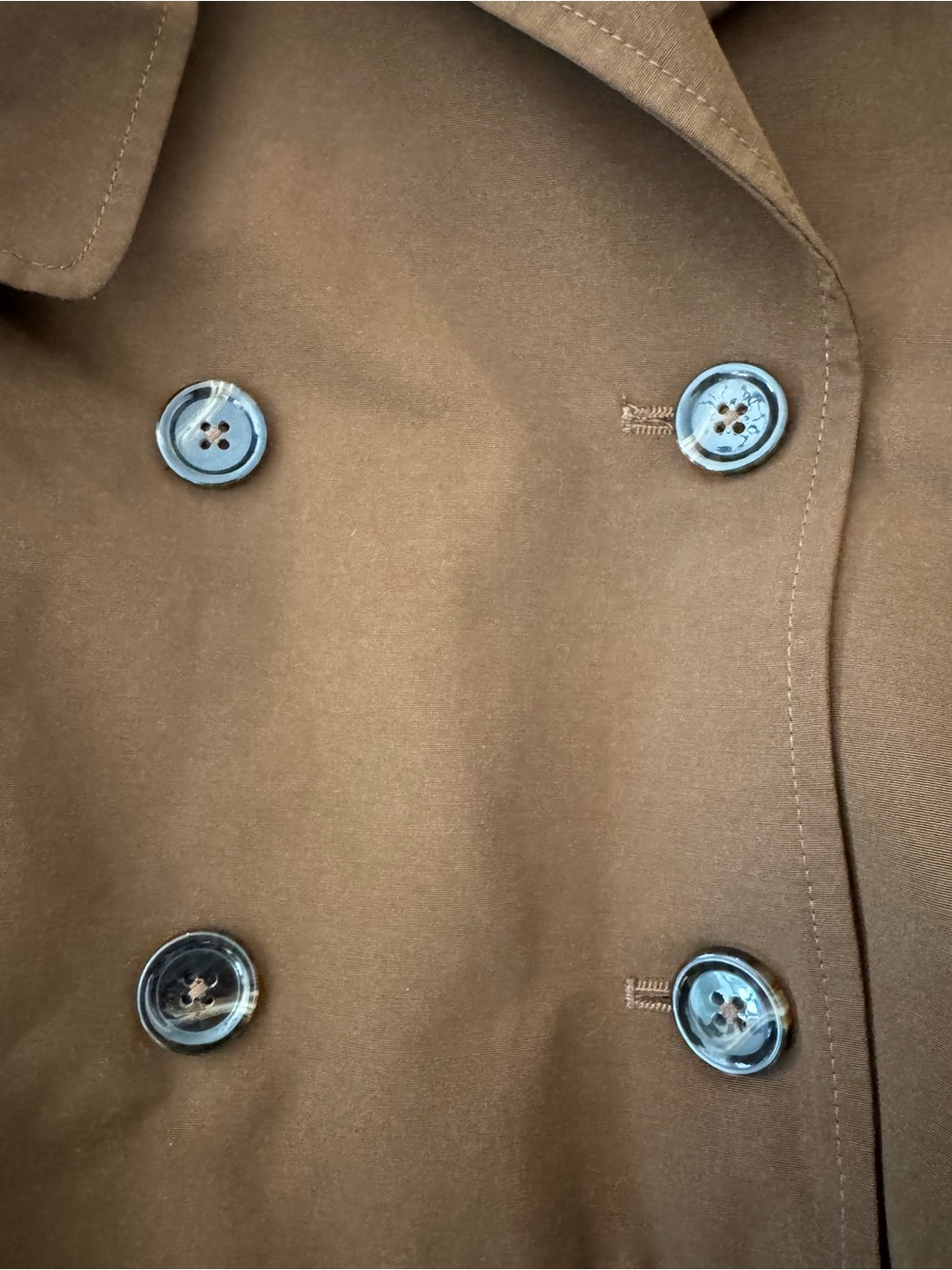 House of Harlow 1960 Cropped Double-Breasted Trench Coat - Brown - Picture 4 of 6